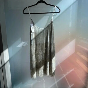 ASOS Design Beaded Fringe Mini Dress